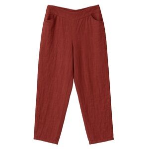 Flax Linen Burgundy Wide Leg Pants sz L